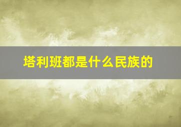 塔利班都是什么民族的