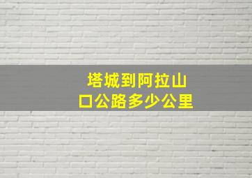 塔城到阿拉山口公路多少公里