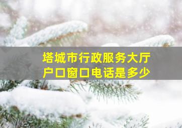 塔城市行政服务大厅户口窗口电话是多少