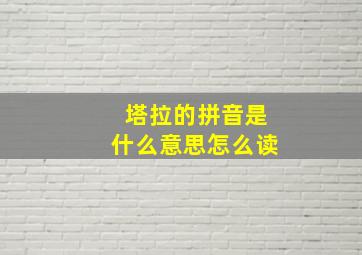 塔拉的拼音是什么意思怎么读