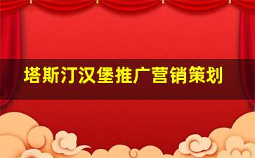 塔斯汀汉堡推广营销策划