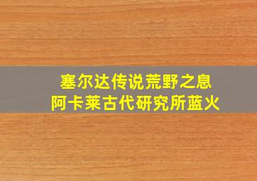 塞尔达传说荒野之息阿卡莱古代研究所蓝火