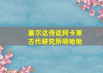 塞尔达传说阿卡莱古代研究所呀哈哈