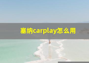 塞纳carplay怎么用