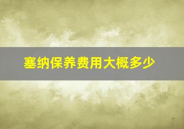 塞纳保养费用大概多少