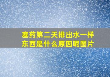 塞药第二天排出水一样东西是什么原因呢图片