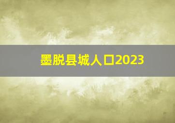 墨脱县城人口2023