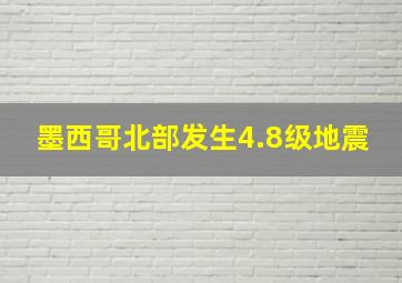 墨西哥北部发生4.8级地震