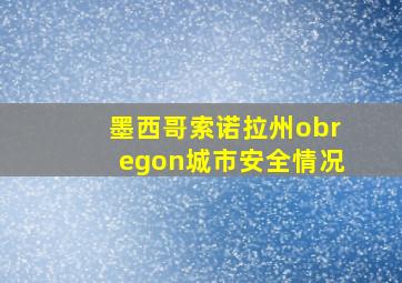 墨西哥索诺拉州obregon城市安全情况