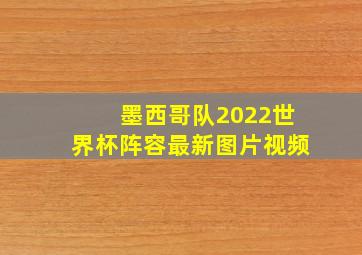 墨西哥队2022世界杯阵容最新图片视频