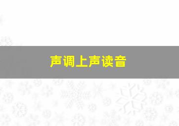 声调上声读音