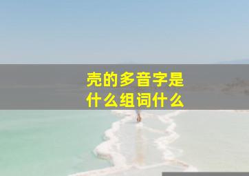 壳的多音字是什么组词什么