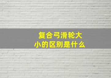 复合弓滑轮大小的区别是什么