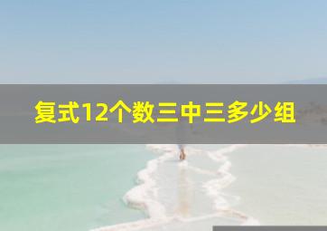 复式12个数三中三多少组