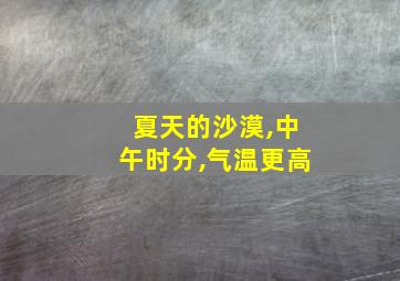 夏天的沙漠,中午时分,气温更高