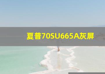 夏普70SU665A灰屏