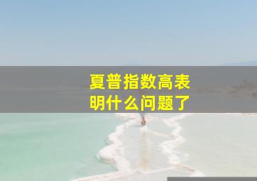 夏普指数高表明什么问题了