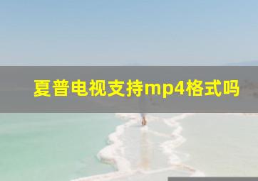 夏普电视支持mp4格式吗