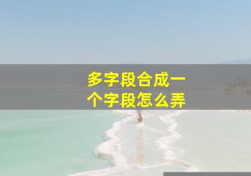 多字段合成一个字段怎么弄