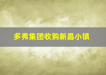 多弗集团收购新昌小镇