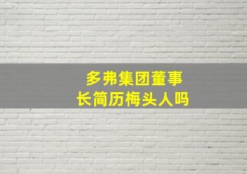 多弗集团董事长简历梅头人吗