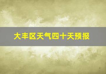 大丰区天气四十天预报