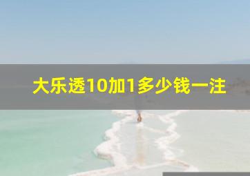 大乐透10加1多少钱一注