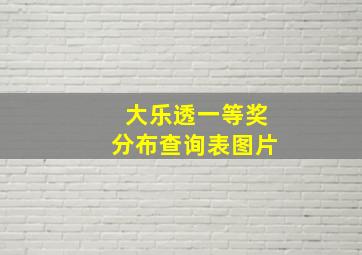 大乐透一等奖分布查询表图片