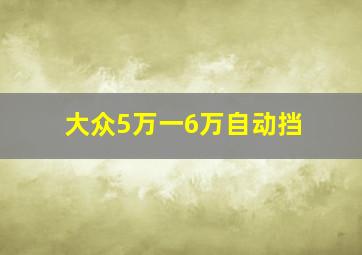 大众5万一6万自动挡