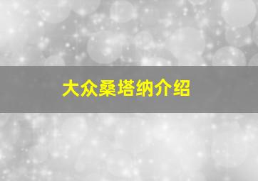 大众桑塔纳介绍