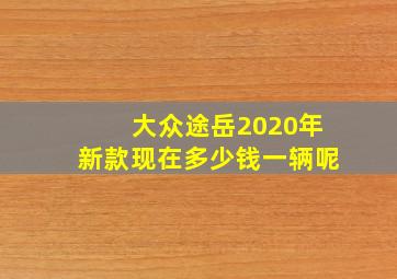 大众途岳2020年新款现在多少钱一辆呢