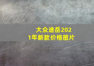 大众途岳2021年新款价格图片