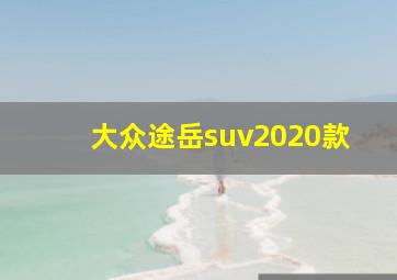 大众途岳suv2020款