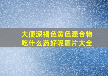 大便深褐色黄色混合物吃什么药好呢图片大全