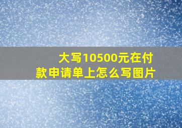 大写10500元在付款申请单上怎么写图片