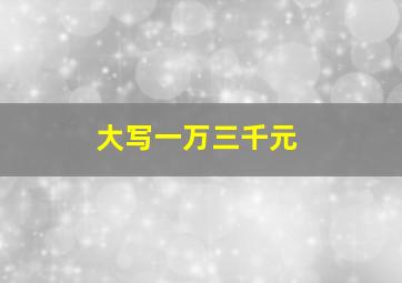 大写一万三千元