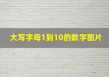 大写字母1到10的数字图片