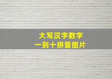 大写汉字数字一到十拼音图片