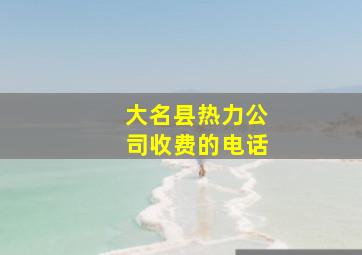 大名县热力公司收费的电话