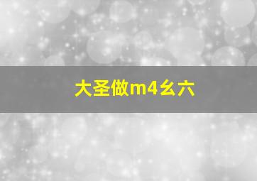 大圣做m4幺六