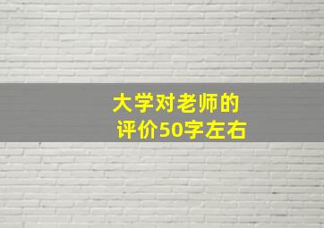 大学对老师的评价50字左右