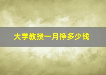 大学教授一月挣多少钱