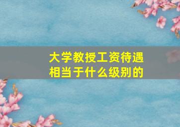 大学教授工资待遇相当于什么级别的