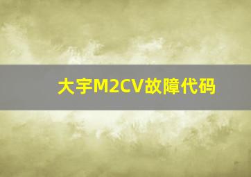 大宇M2CV故障代码