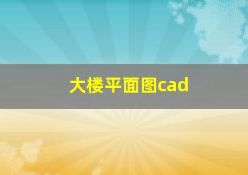 大楼平面图cad