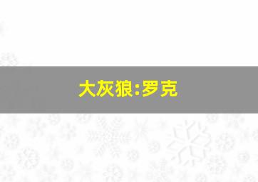 大灰狼:罗克