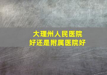 大理州人民医院好还是附属医院好