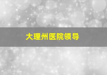 大理州医院领导