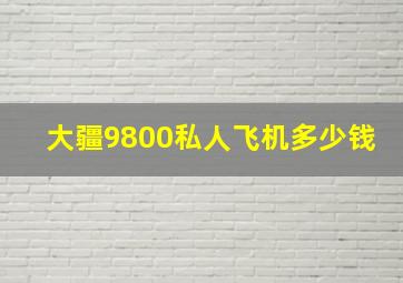 大疆9800私人飞机多少钱