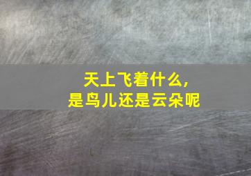 天上飞着什么,是鸟儿还是云朵呢